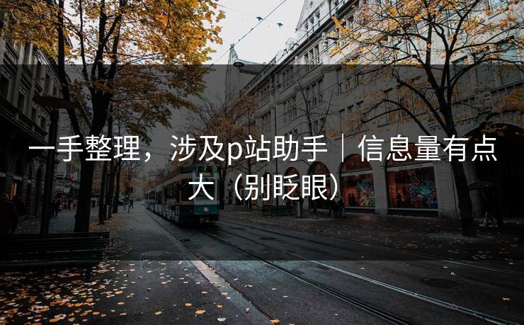 一手整理，涉及p站助手｜信息量有点大（别眨眼）