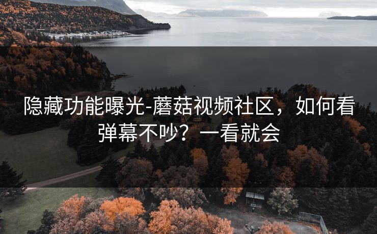 隐藏功能曝光-蘑菇视频社区，如何看弹幕不吵？一看就会