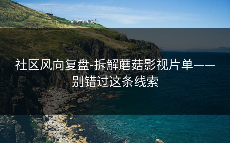 社区风向复盘-拆解蘑菇影视片单——别错过这条线索