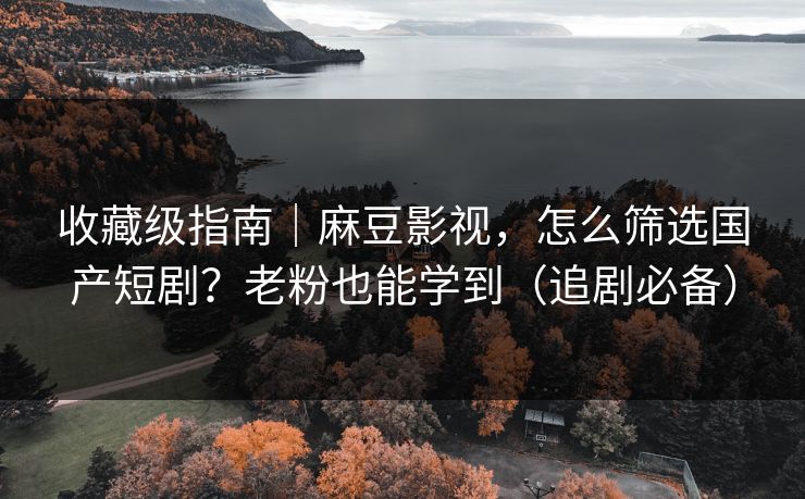 收藏级指南｜麻豆影视，怎么筛选国产短剧？老粉也能学到（追剧必备）