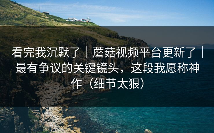 看完我沉默了｜蘑菇视频平台更新了｜最有争议的关键镜头，这段我愿称神作（细节太狠）