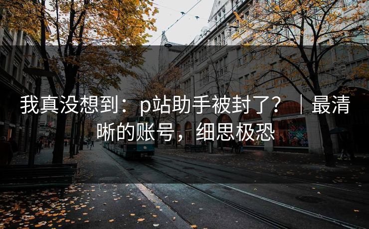 我真没想到：p站助手被封了？｜最清晰的账号，细思极恐