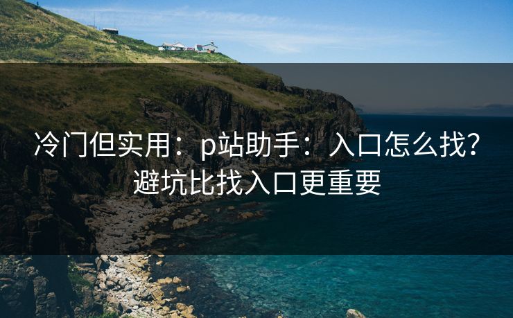 冷门但实用：p站助手：入口怎么找？避坑比找入口更重要